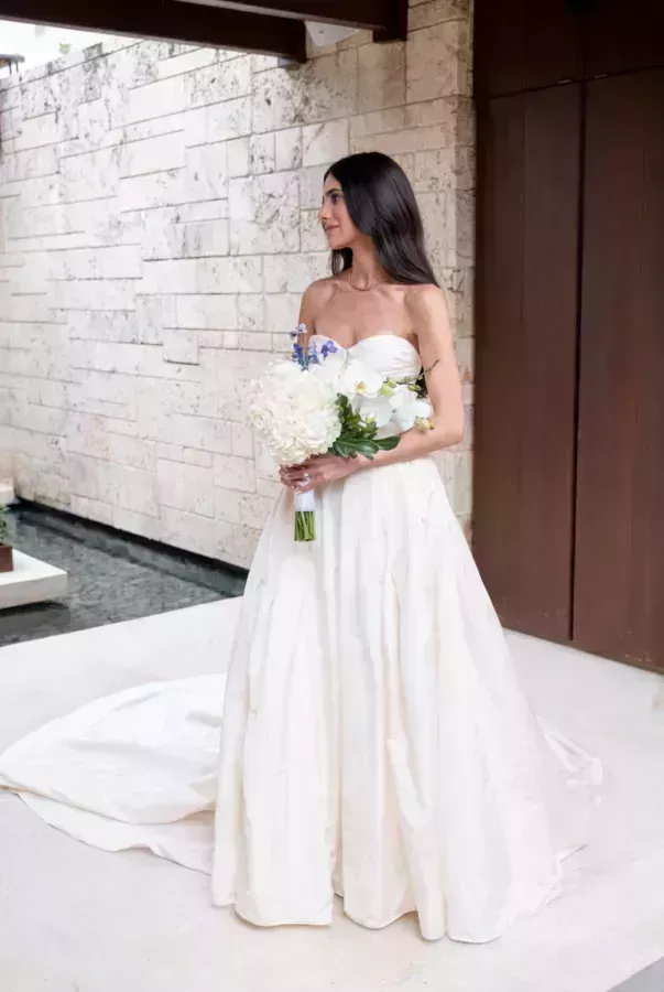 lauren perez standing before wedding