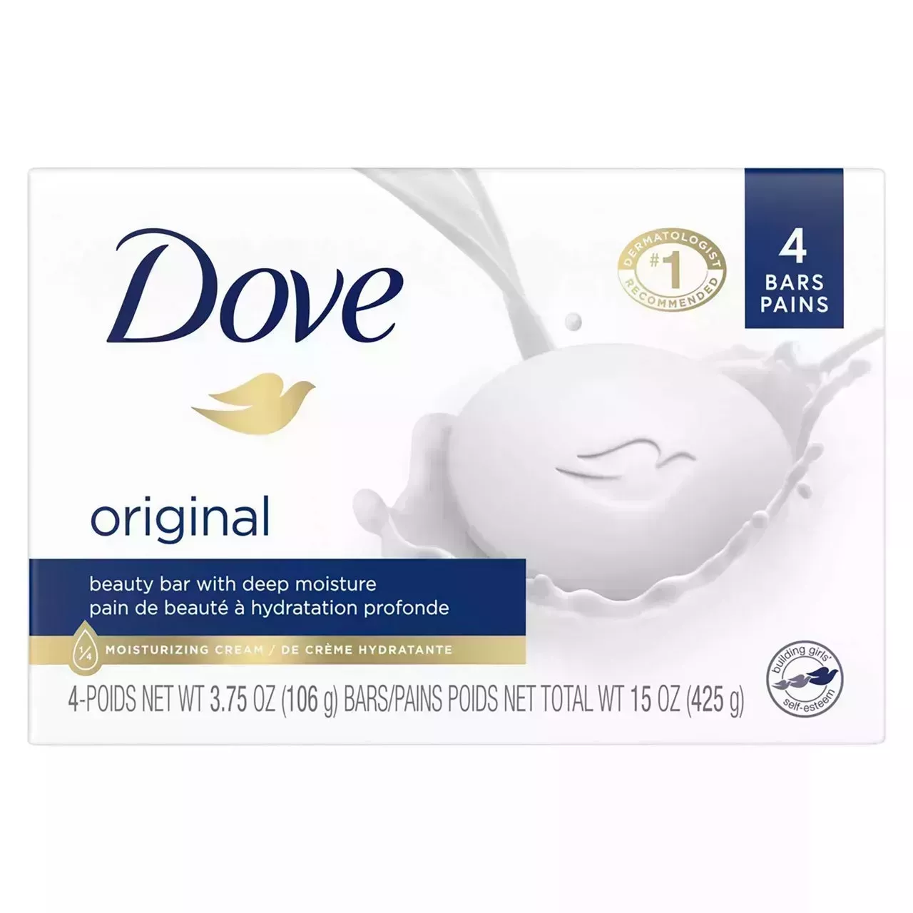 Dove Beauty Bar on white background