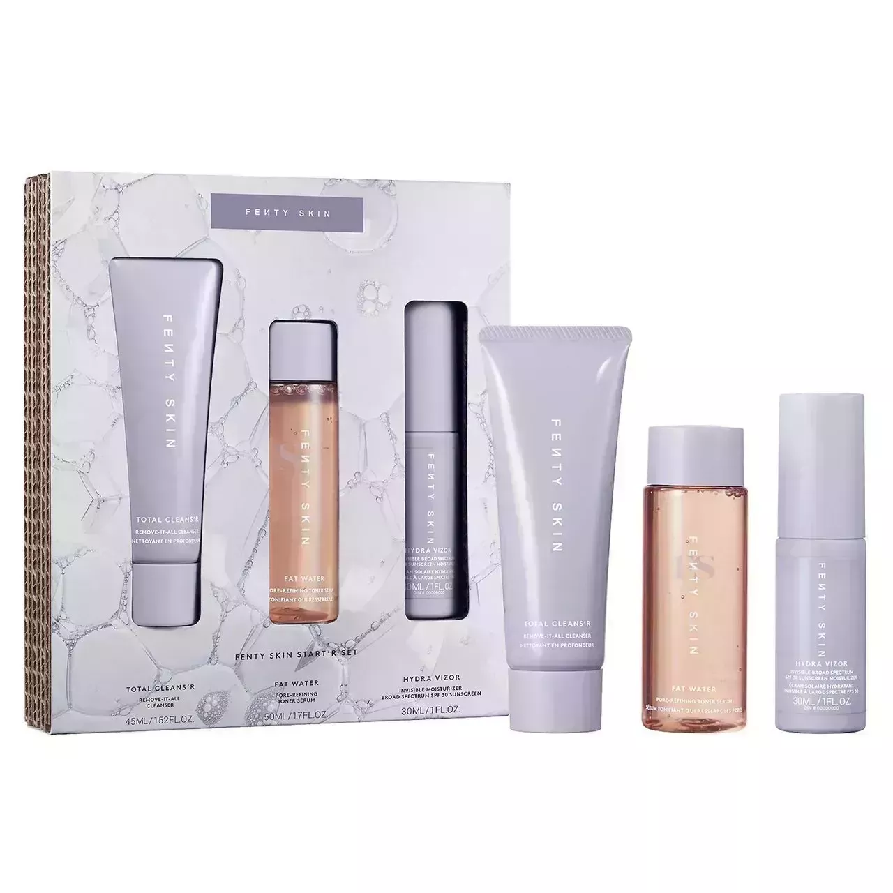 Fenty Skin Travel Size Start'r Set on white background