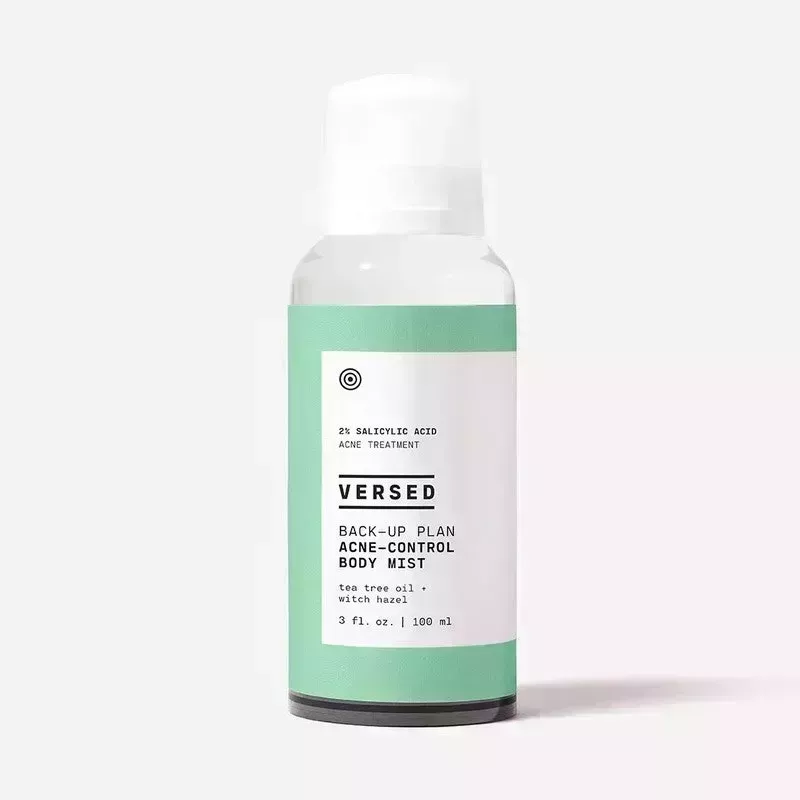 Versed Back-up Plan Acne Control Body Mist on white background