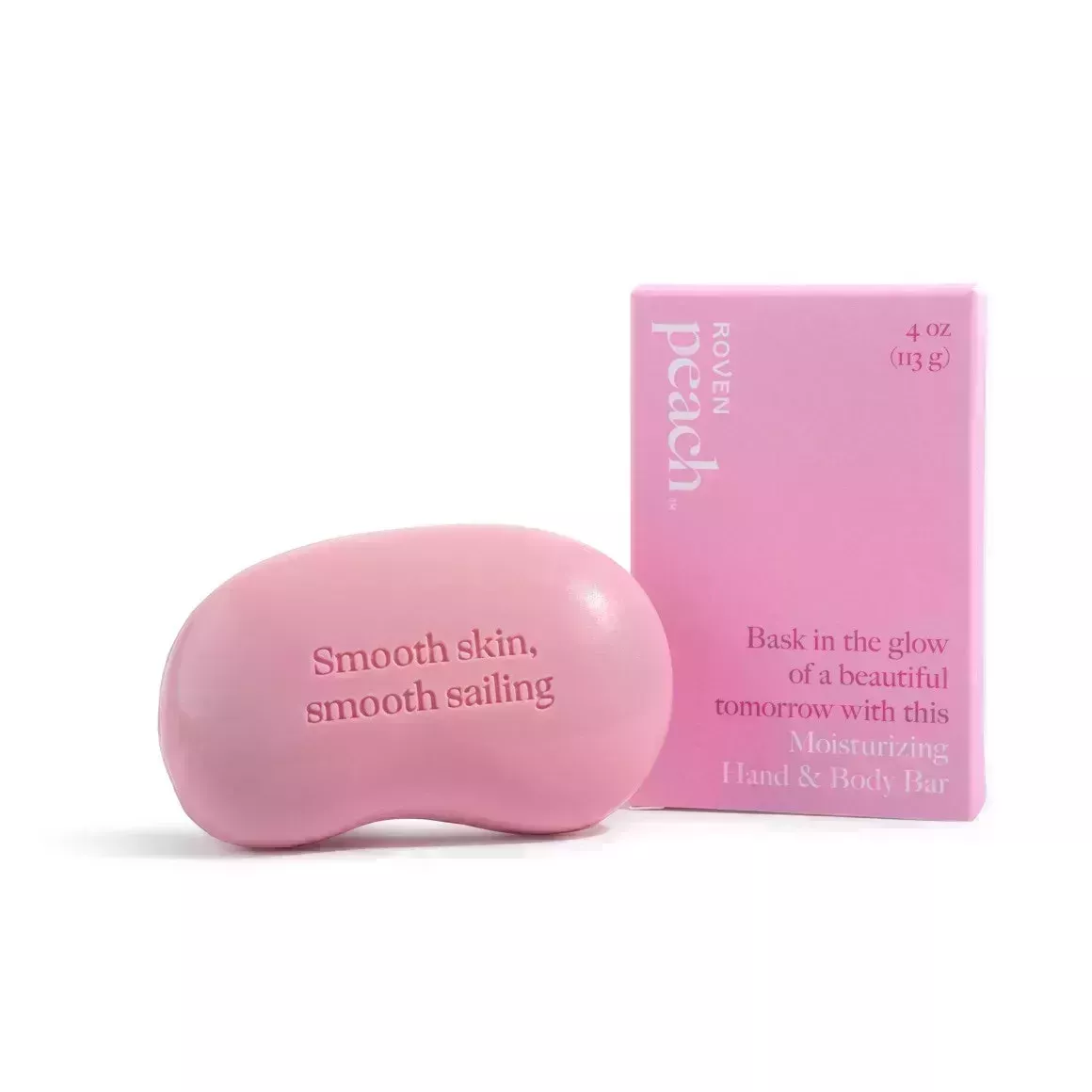 Peach Moisturizing Hand and Body Bar on white background