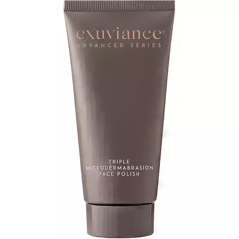 A photo of the Exuviance Triple Microdermabrasion Face Polish on a white background