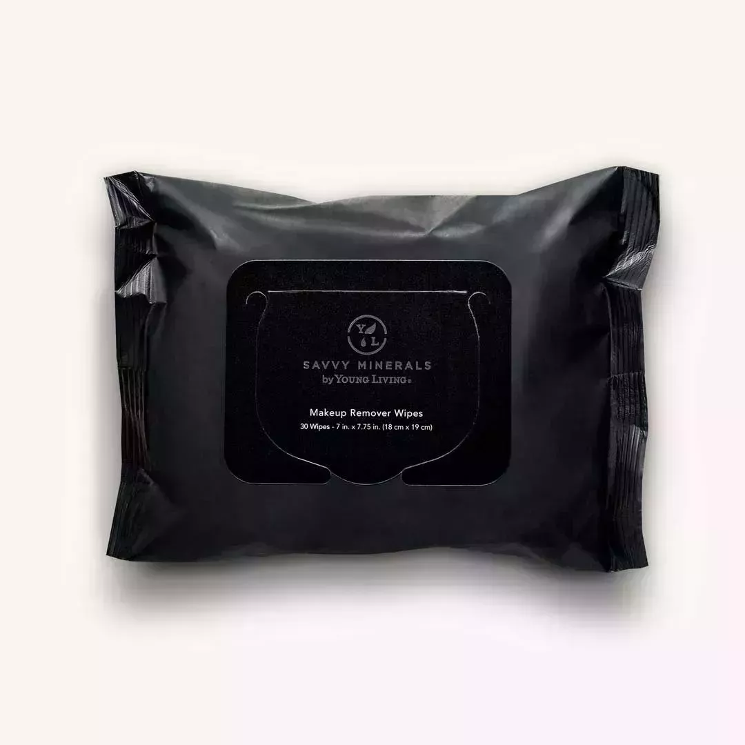 Pack of young living savvy minerals makeup remover wipes