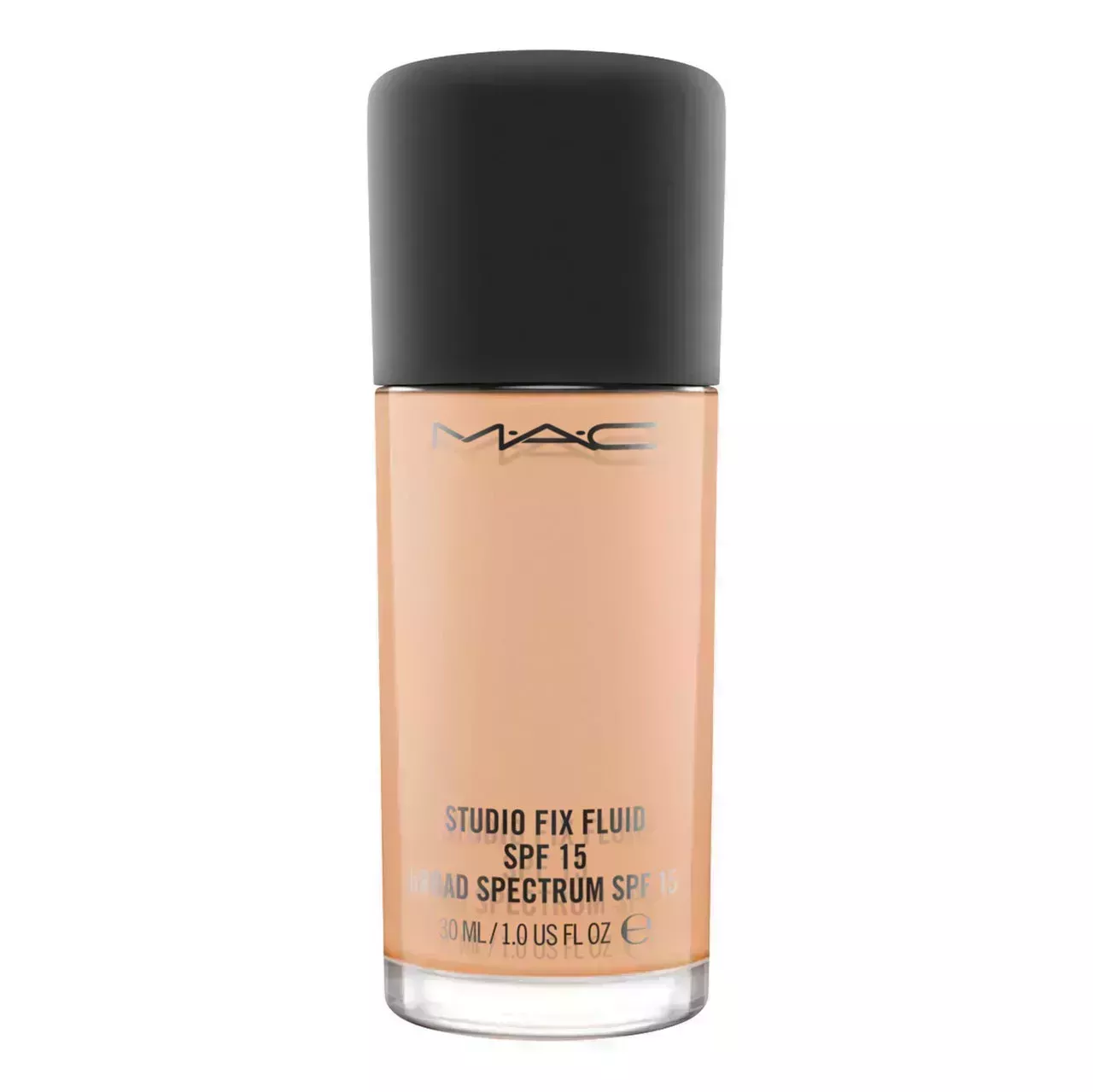 MAC Studio Fix Fluid Foundation in NW30 on white background