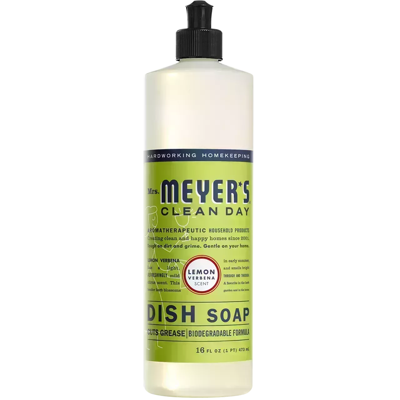 Mrs. Meyer's Clean Day Dish Soap on white background