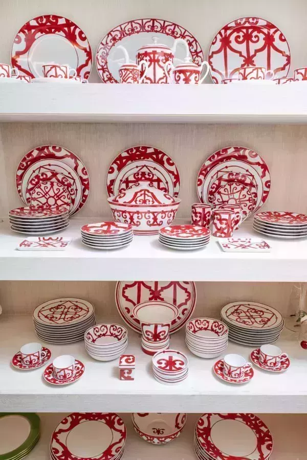 Kris Jenner Dish Closet red hermes