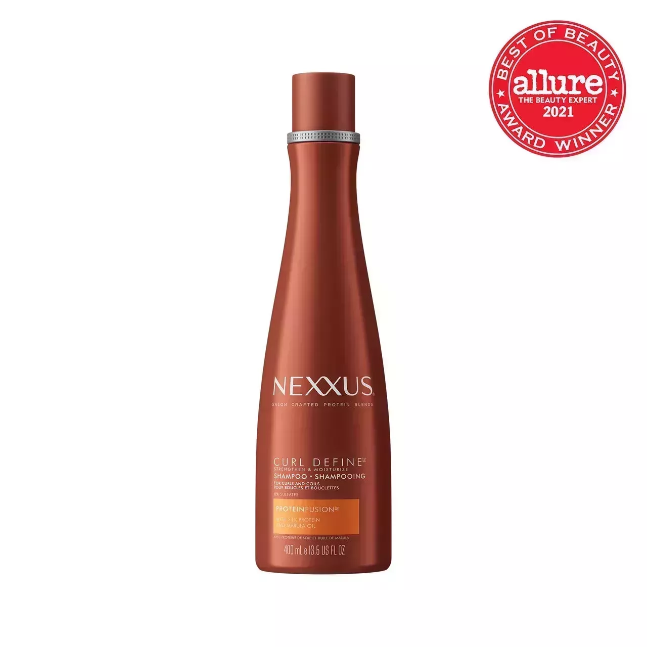 Nexxus Curl Define Shampoo on white background