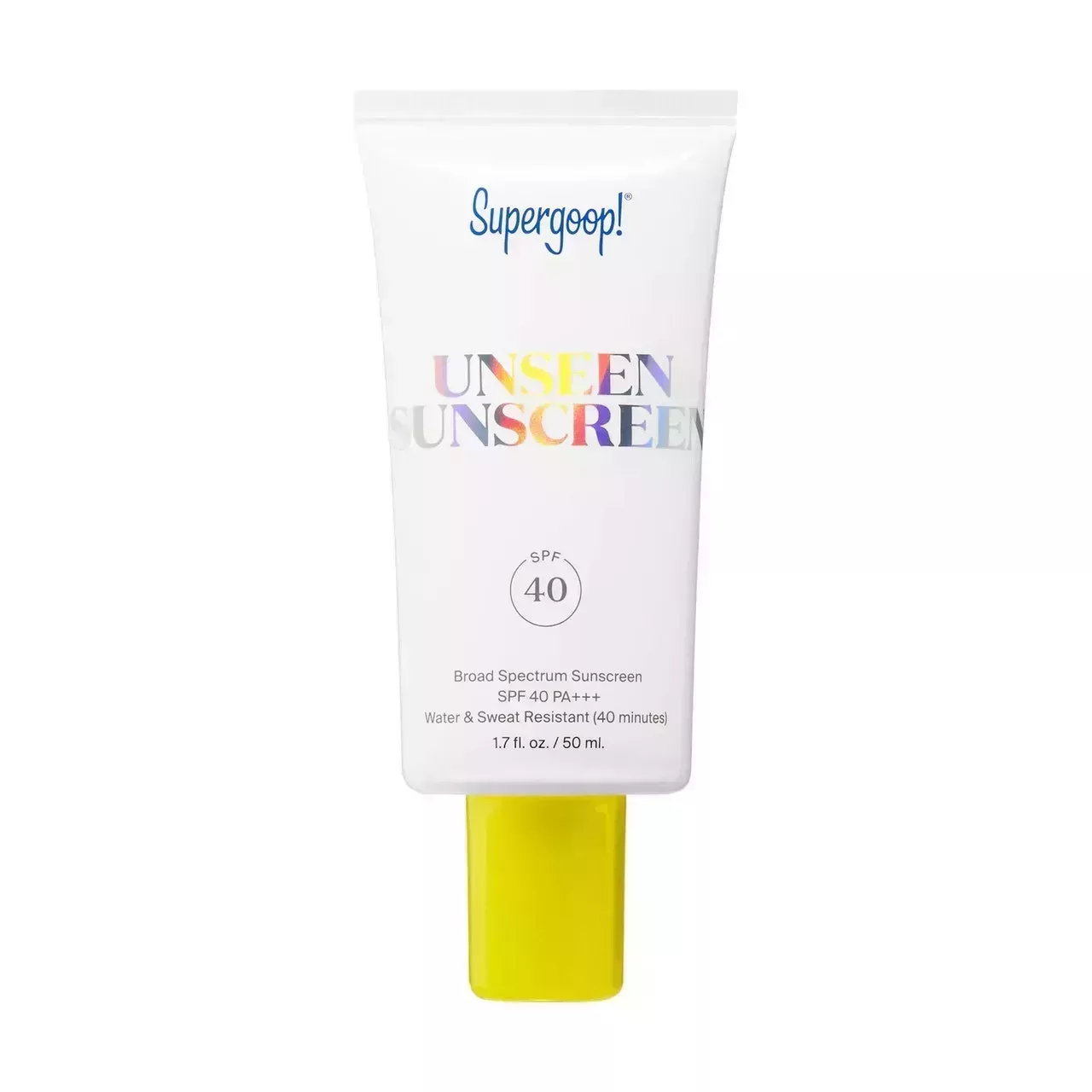 Supergoop Unseen Sunscreen on white background