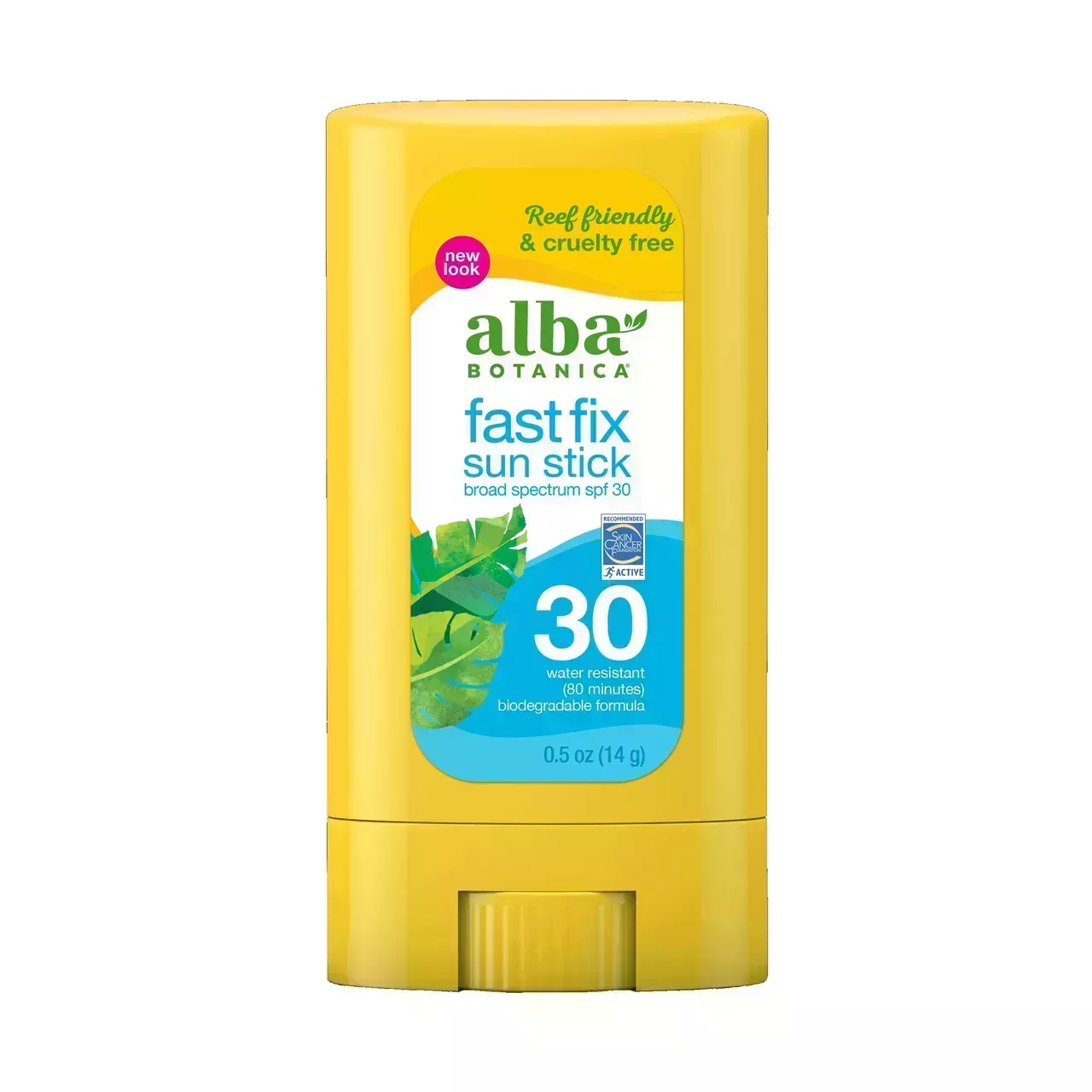 Alba Botanica Fast Fix Sun Stick on white background