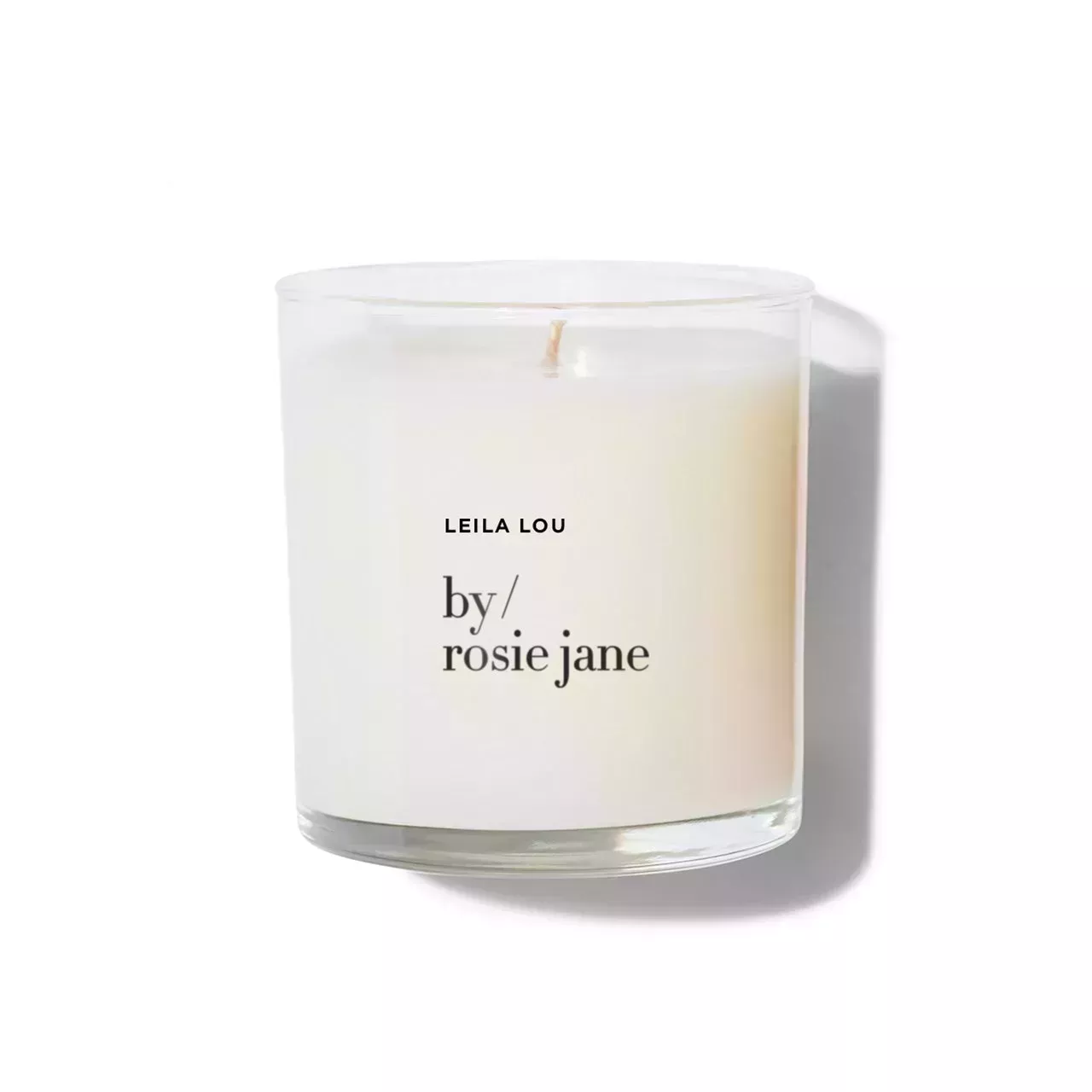 By Rosie Jane Leila Lou Candle on white background