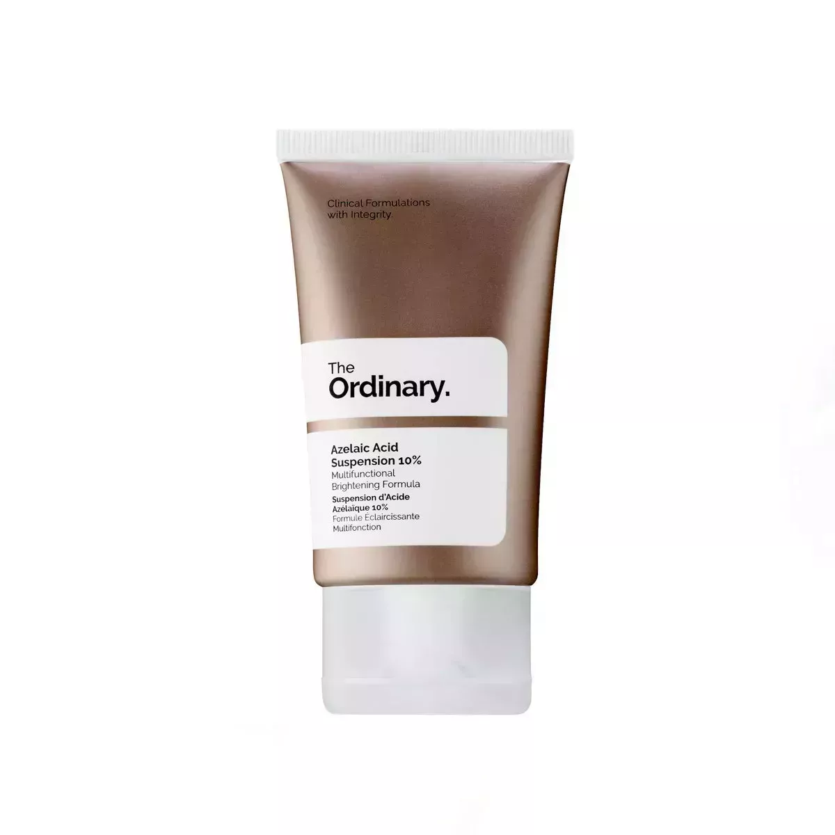 The Ordinary Azelaic Acid 10% Suspension Brightening Cream on white background
