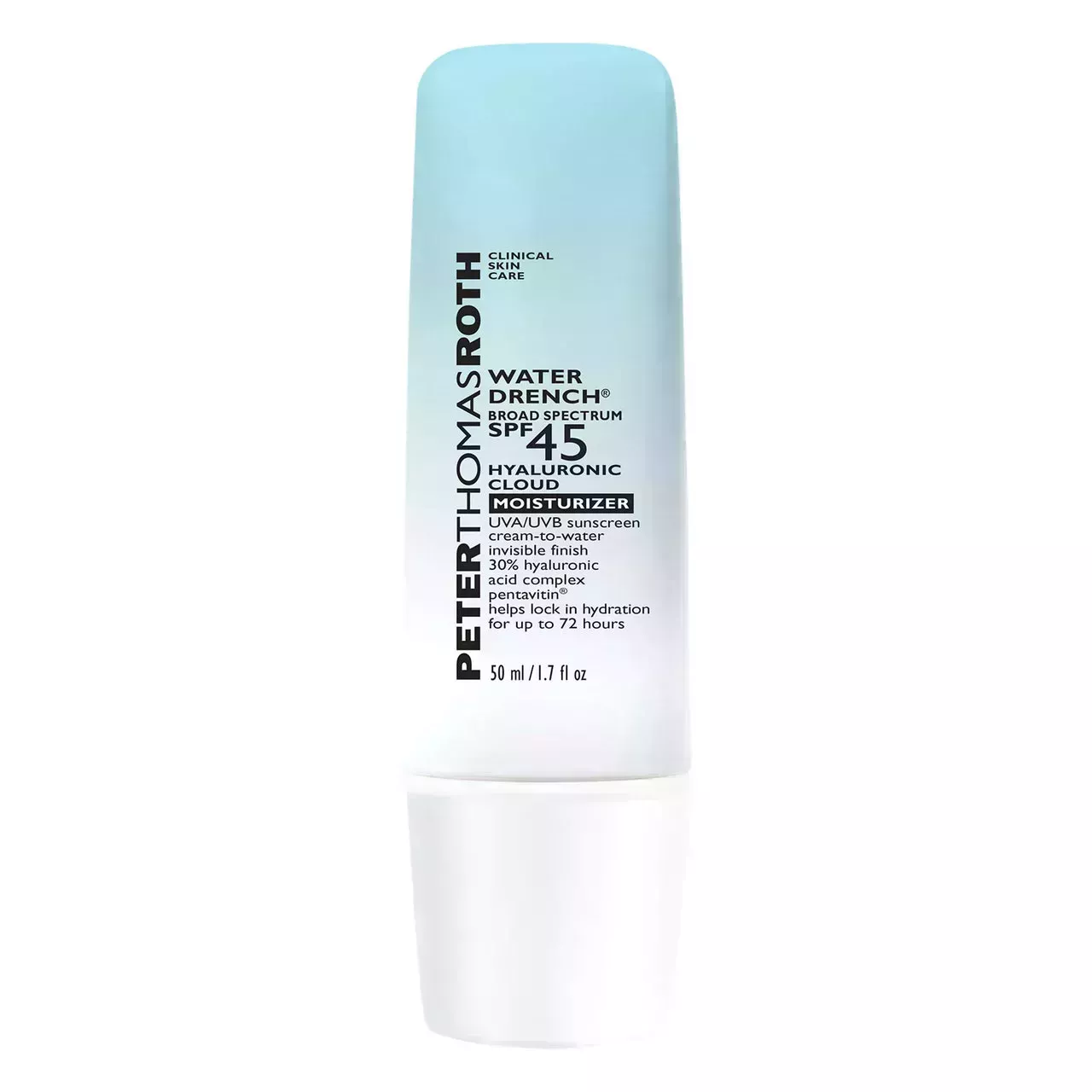 Peter Thomas Roth Water Drench Broad Spectrum SPF 45 Hyaluronic Cloud Moisturizer on white background