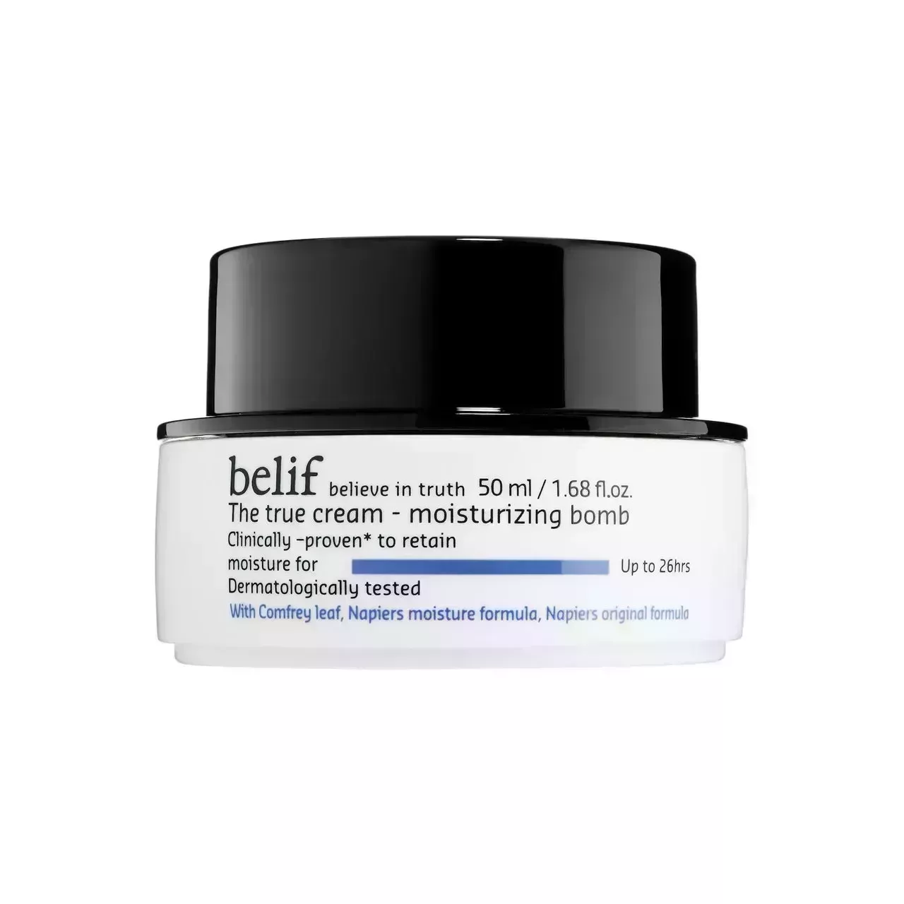 Belif The True Cream Moisturizing Bomb on white background