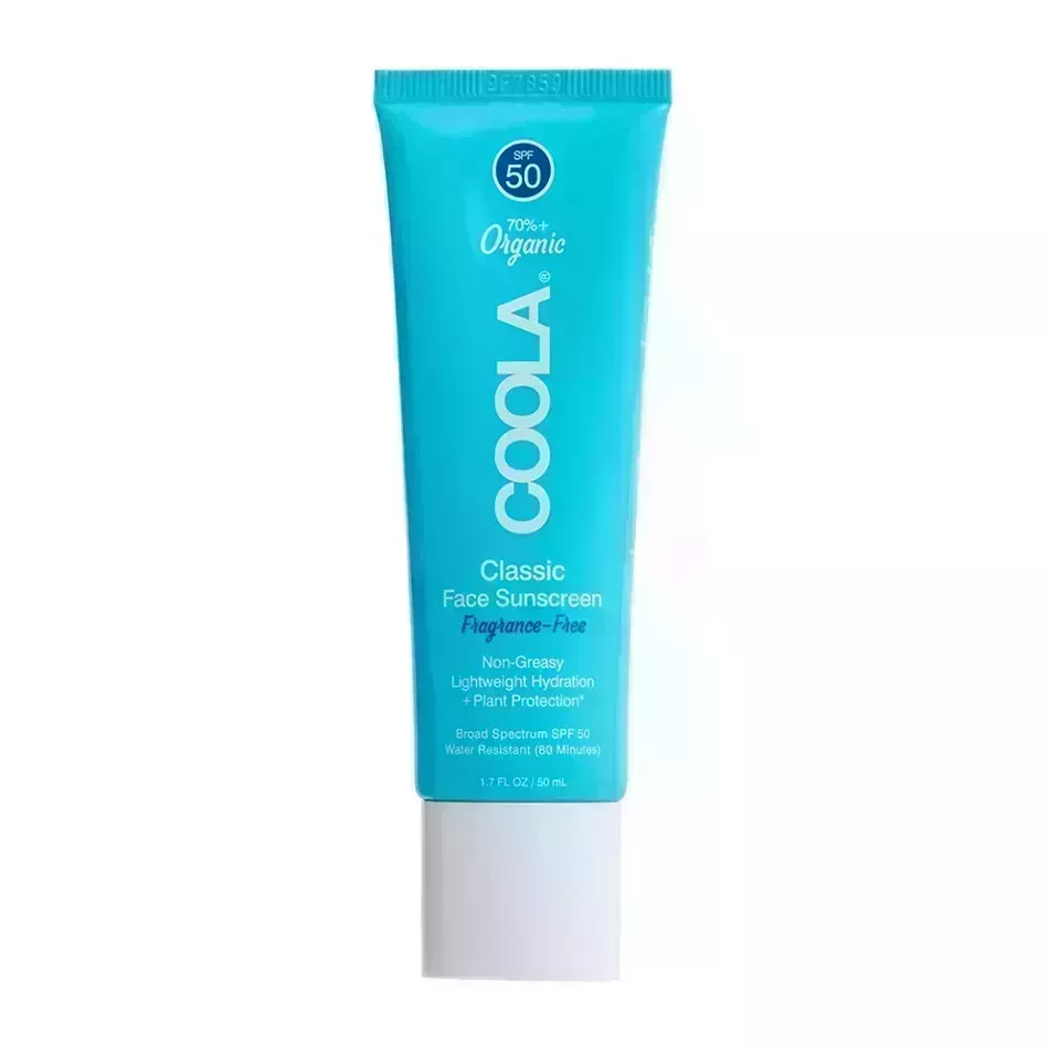 Coola Classic Face Sunscreen SPF 50 on white background