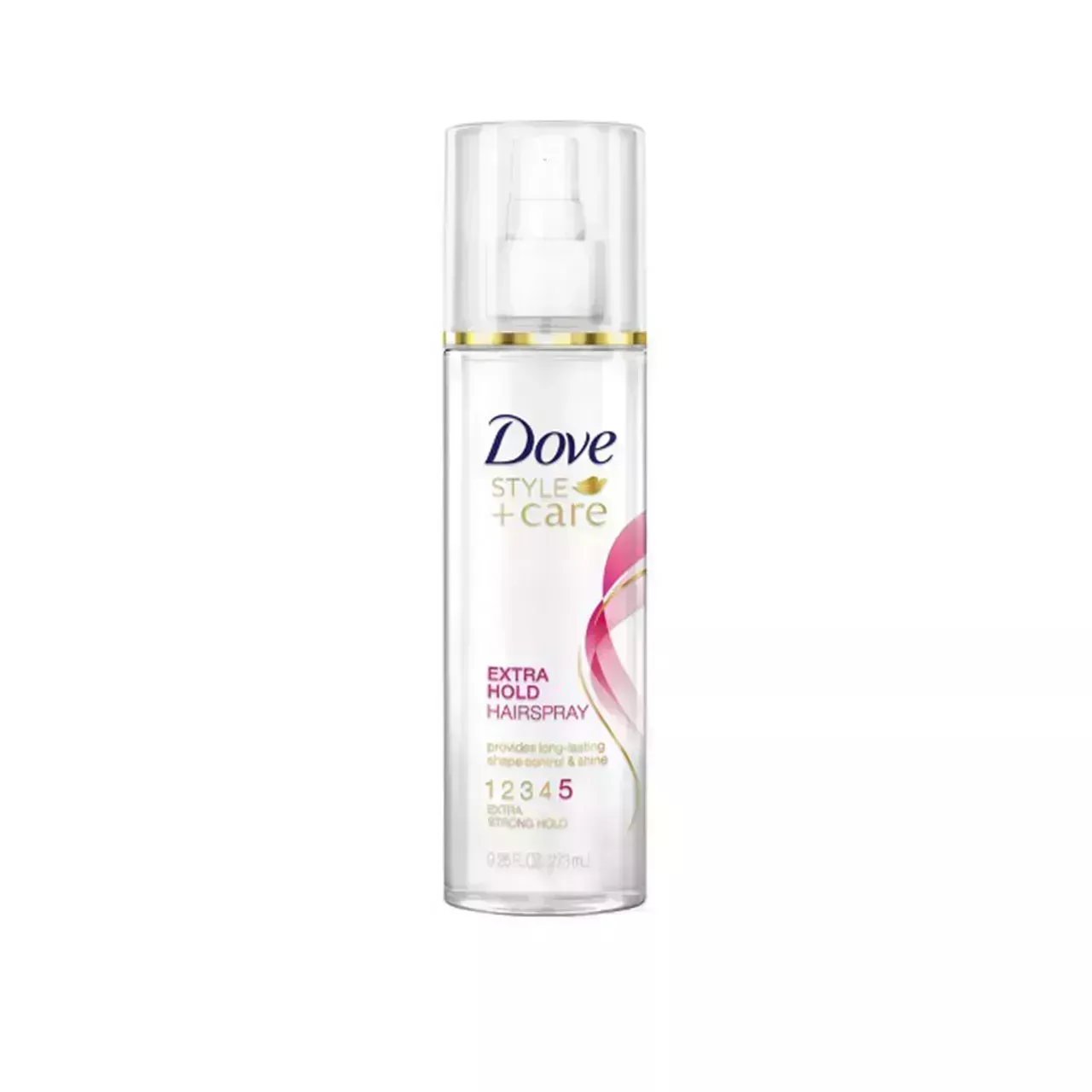 Dove Extra Hold Hairspray on white background