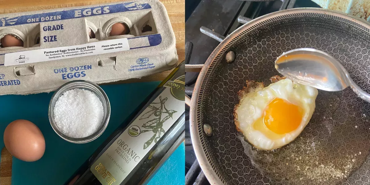 Soy un chef con 15 años de experiencia. Todo el mundo debería conocer este truco para conseguir los huevos fritos más crujientes.