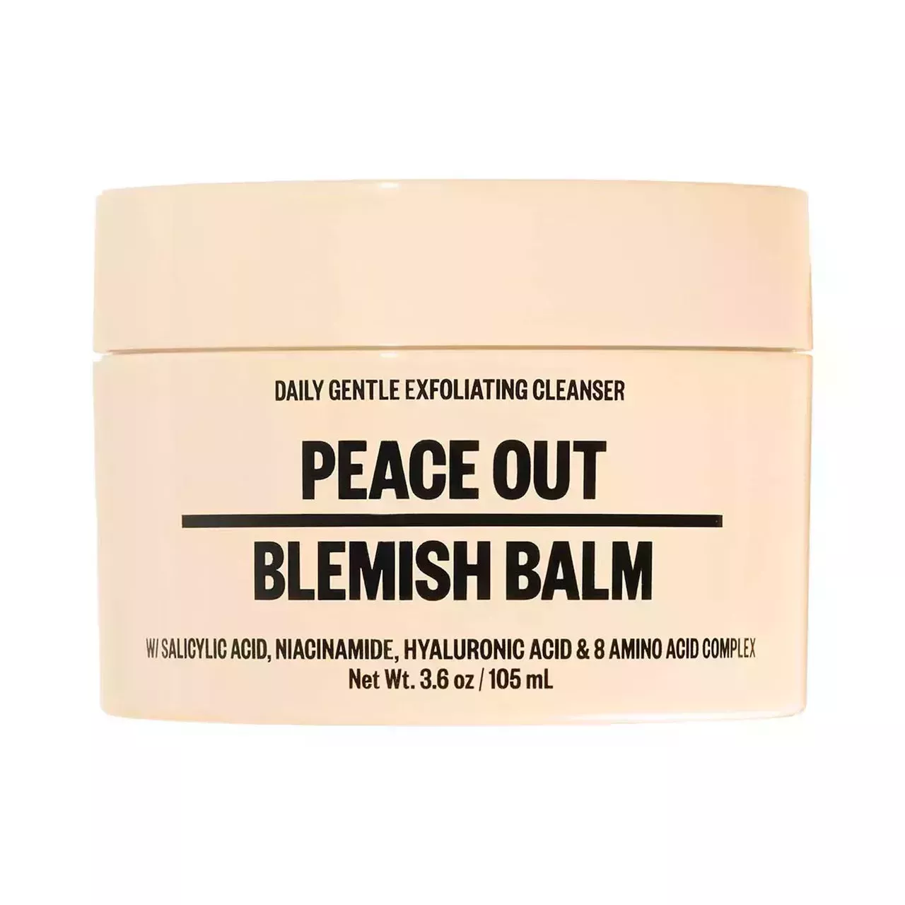 peace out cleansing balm on white background