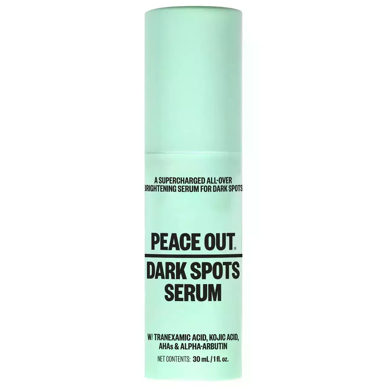 PEACE OUT DARK SPOTS SERUM on white background