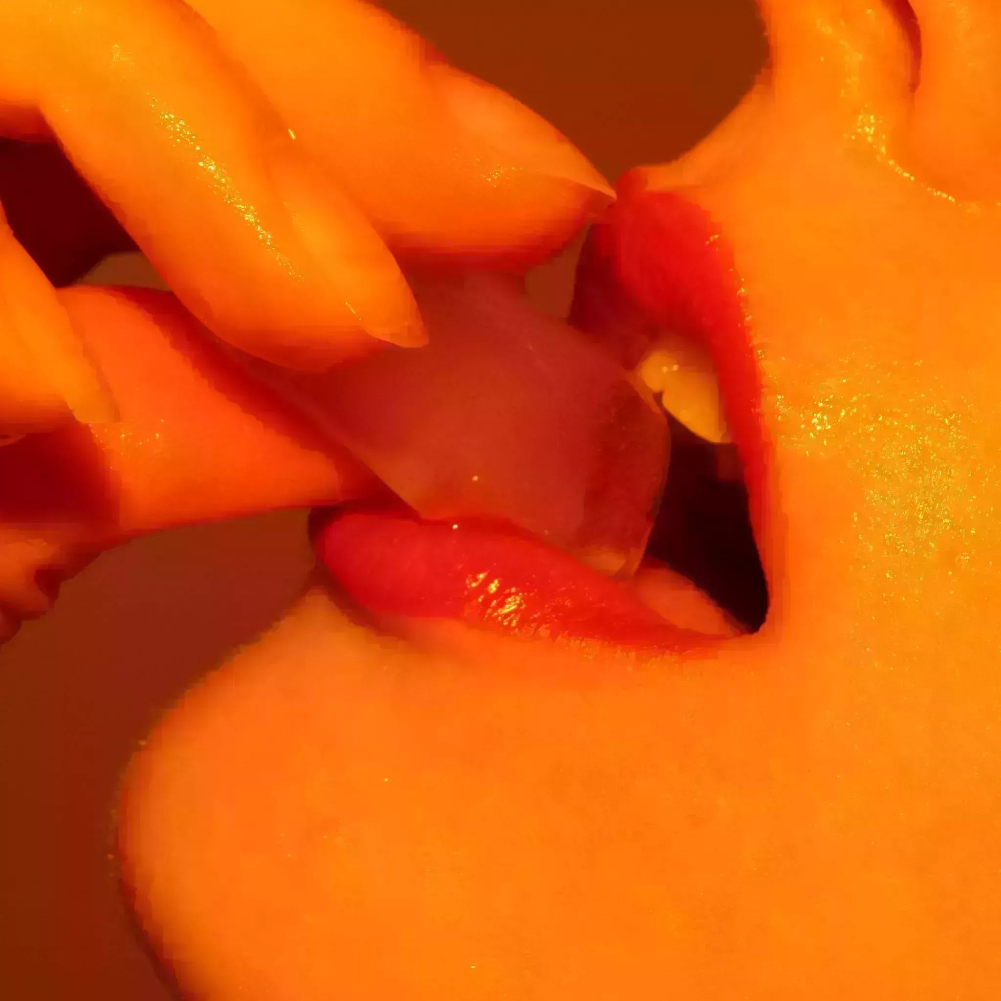 woman eating ice cube