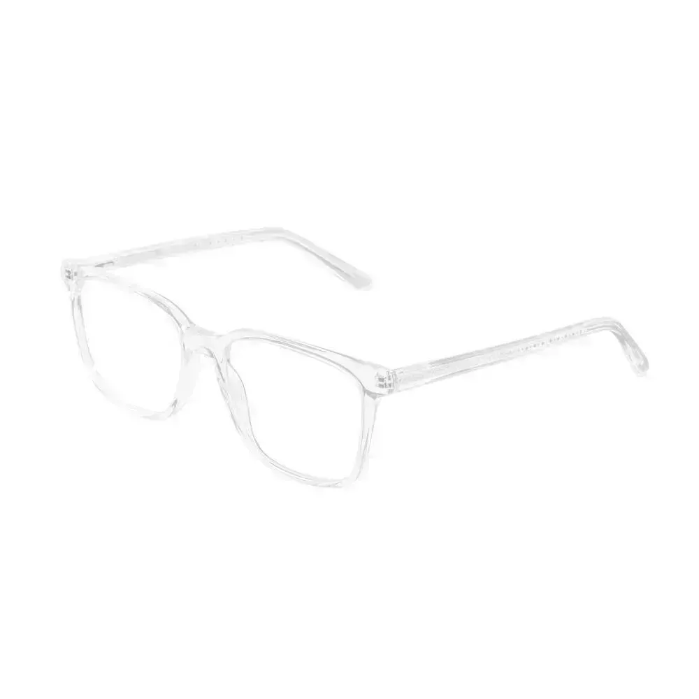 The Klein clear glasses frame on white background 