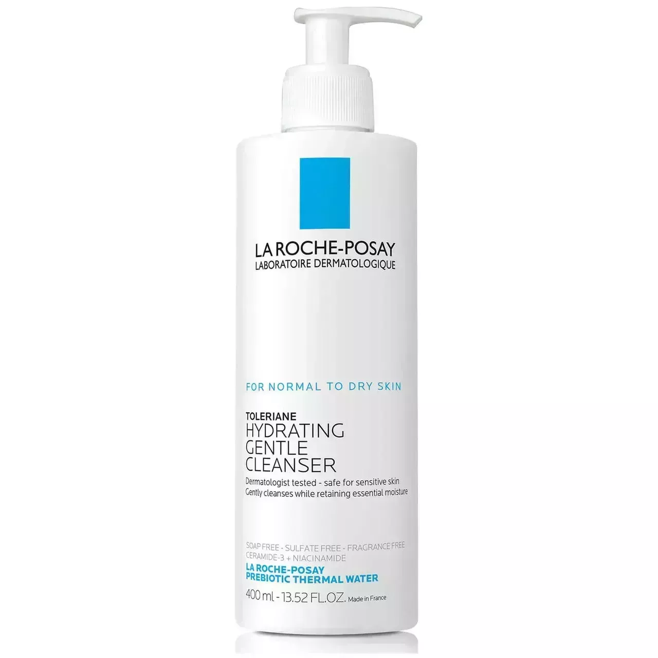 La Roche-Posay Toleriane Hydrating Gentle Cleanser on white background