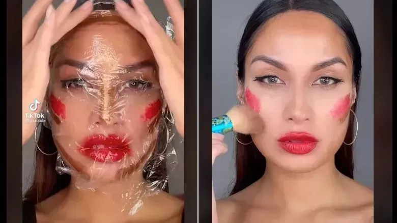 ¿Funciona realmente el truco de maquillaje con envoltura de plástico de TikTok?