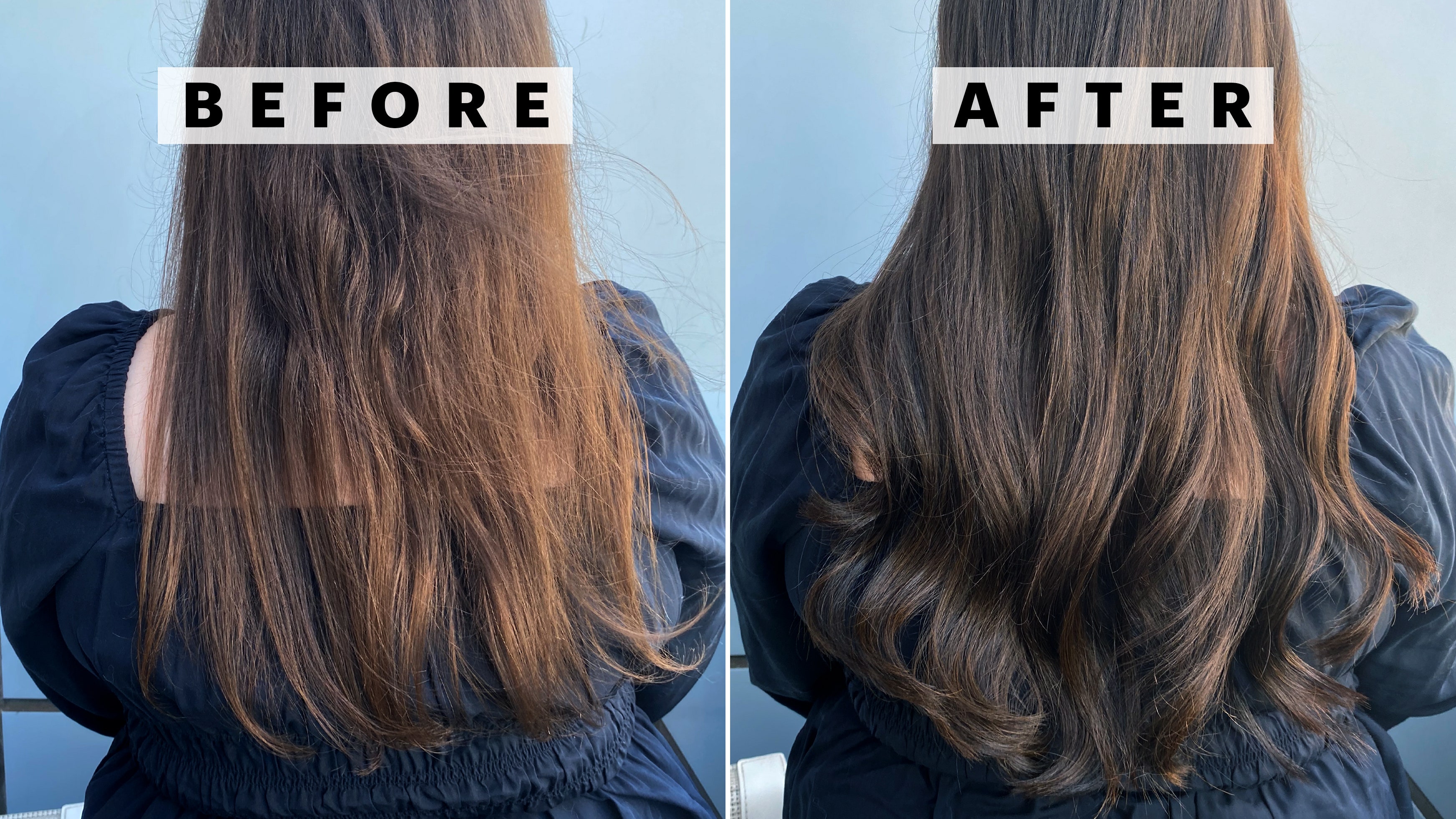 Probé las extensiones con cinta adhesiva por primera vez