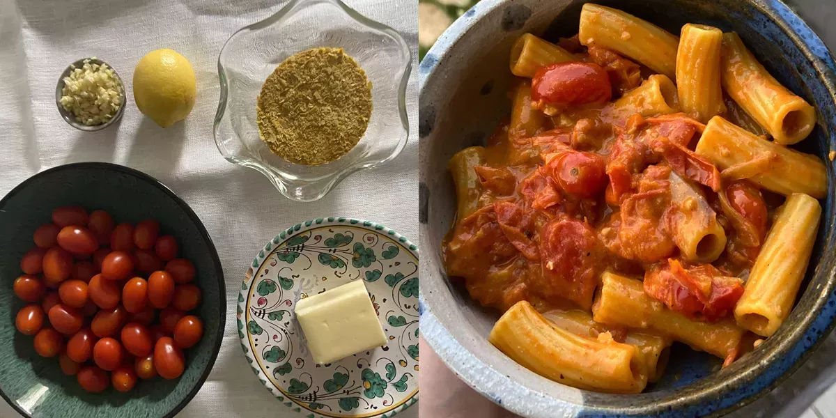Estoy en la escuela de pastelería. Esta es la pasta rápida de 6 ingredientes que hago cuando no tengo ganas de cocinar.