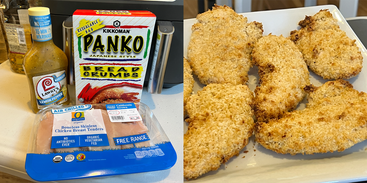 Hice el pollo a la pimienta de limón en la freidora en 20minutos