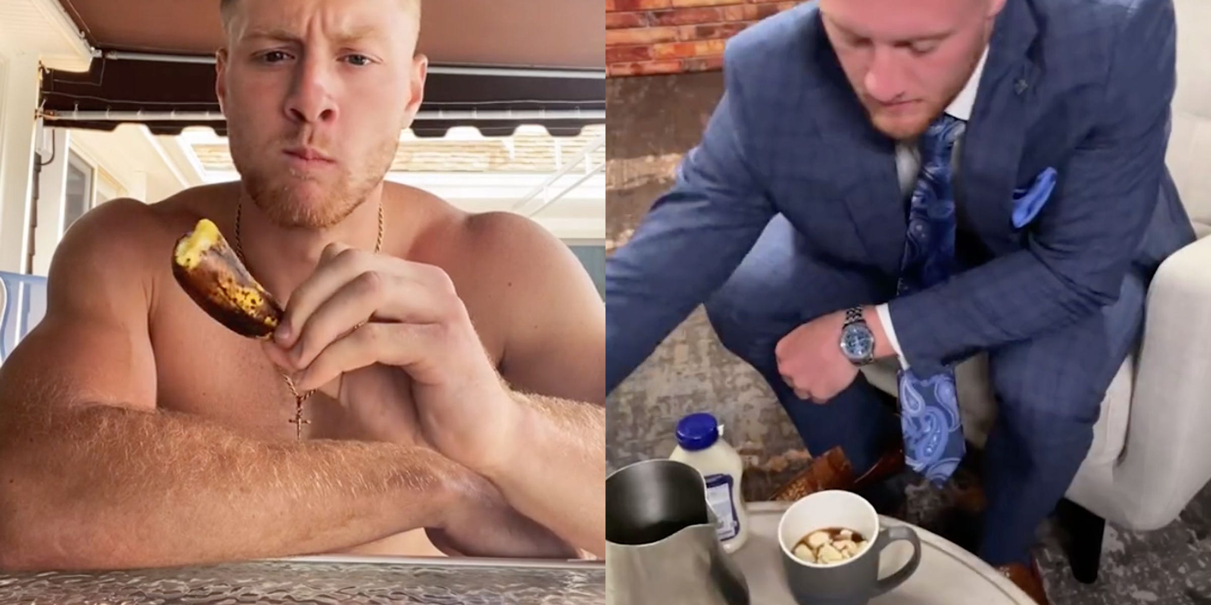 El mariscal de campo que come plátano con cáscara revela que también toma café con mayonesa