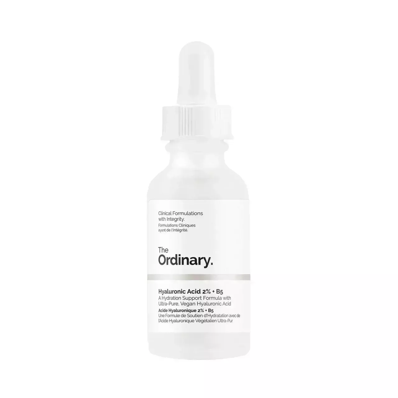 The Ordinary Hyaluronic Acid 2% + B5 Hydrating Serum on white background