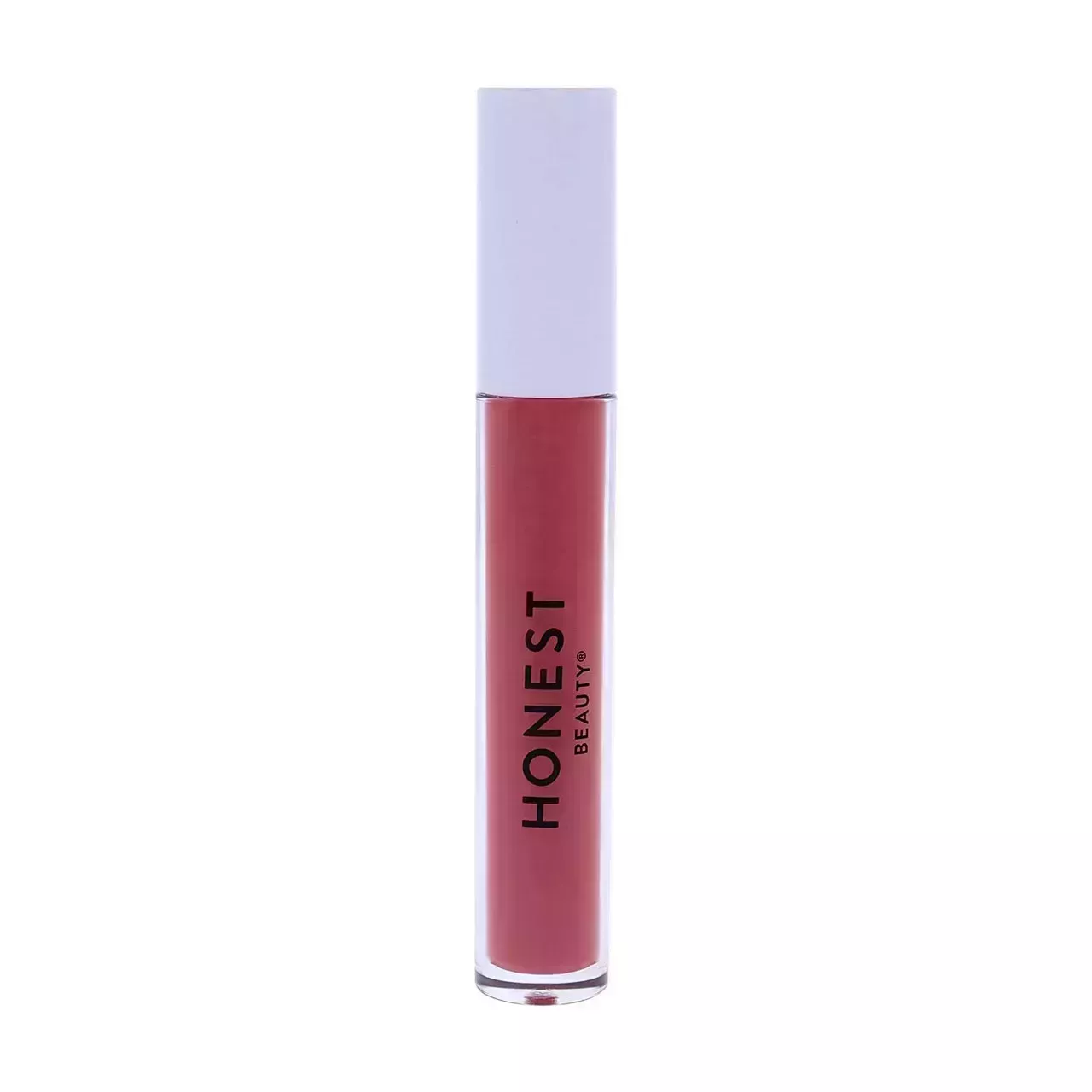 Honest Beauty Liquid Lipstick vila of berry liquid lipstick with white cap on white background