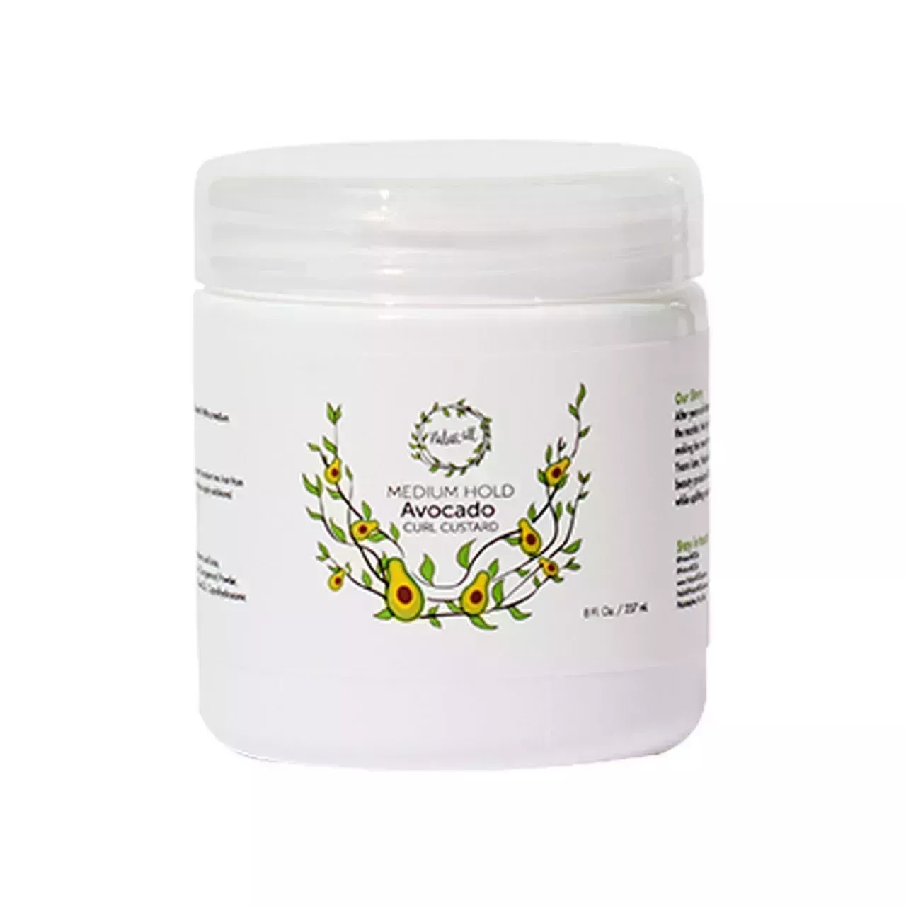 NaturAll Avocado Curl Custard white jar with white background
