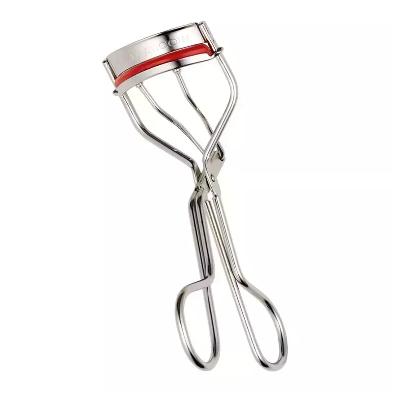 The silver Kevyn Aucoin The Eyelash Curler on a white background