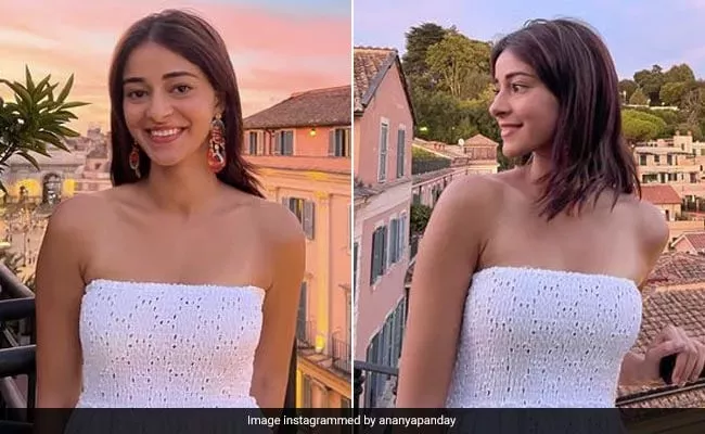 Las mejillas rosadas de Ananya Panday bajo el atardecer italiano pueden avergonzar al cielo rosa