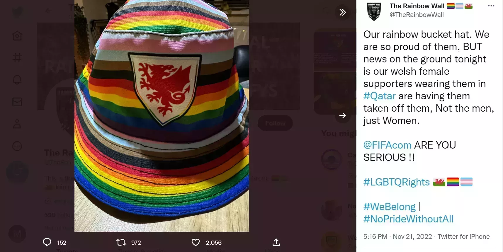 A los aficionados al fútbol de Qatar se les confisca la mercancía del arco iris