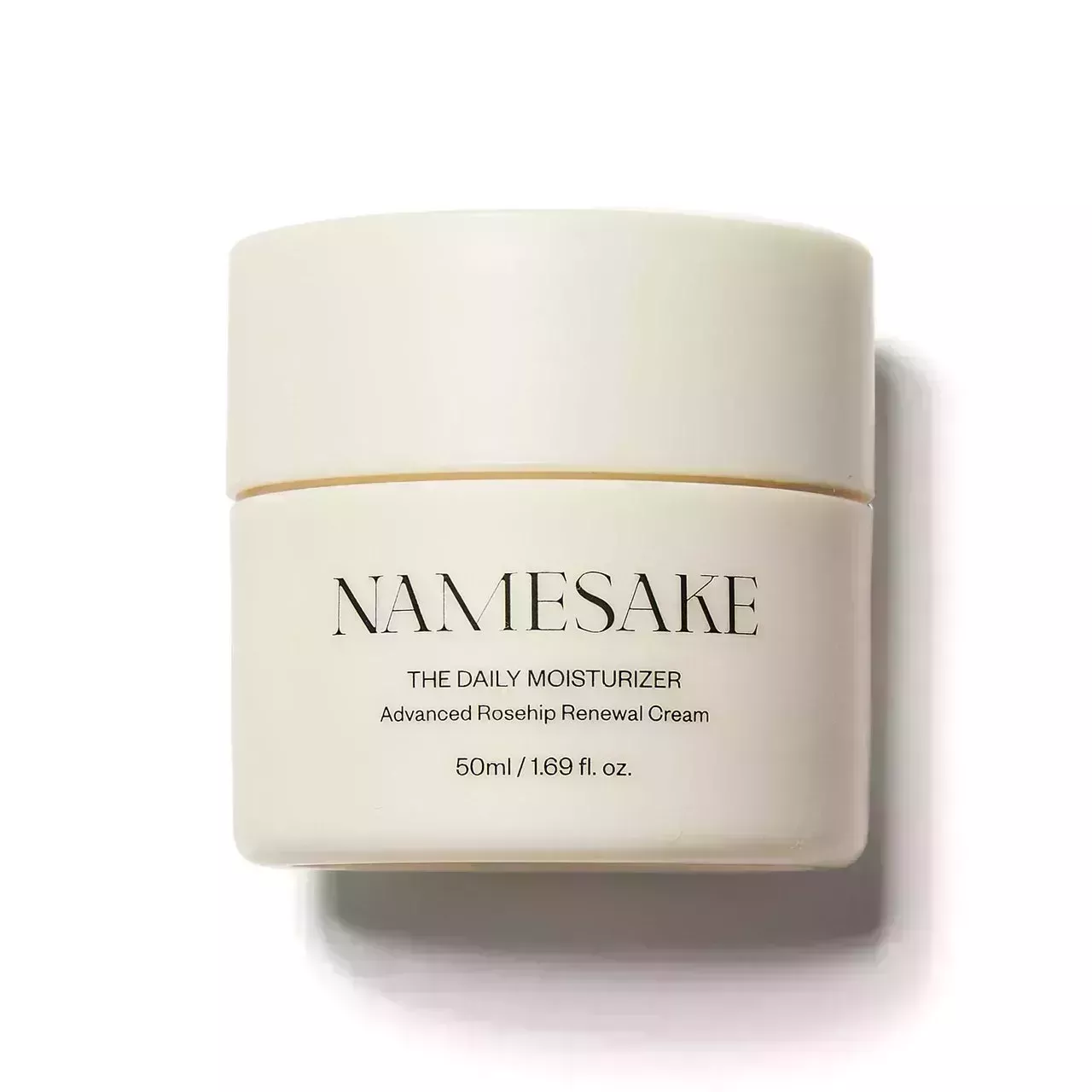 Namesake The Daily Moisturizer pale yellow jar on white background