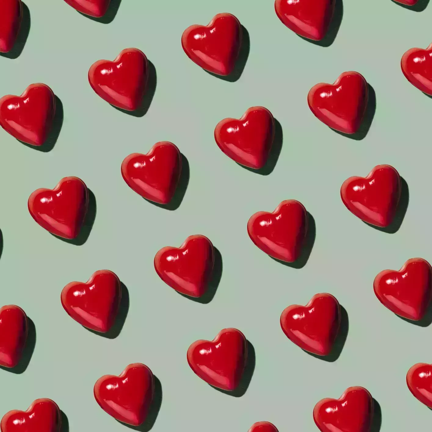 red hearts background