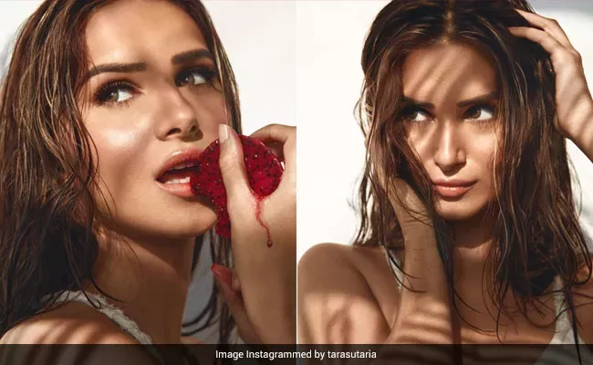 El maquillaje glaseado de Tara Sutaria hace que el sol del verano brille un poco menos de lo habitual