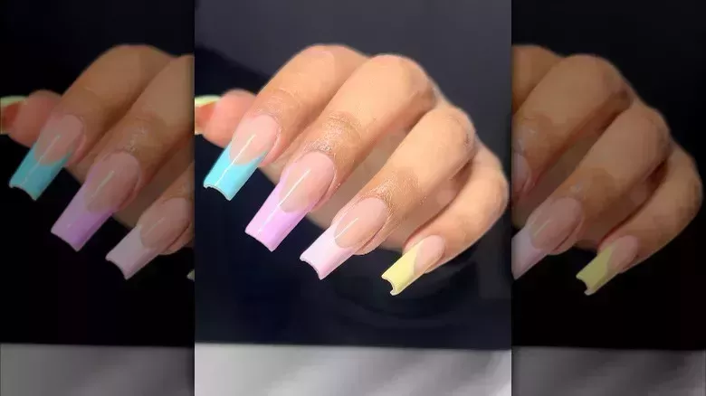 Las uñas largas y cuadradas están de moda y son la base perfecta para el nail art
