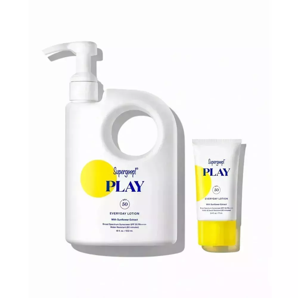 Supergoop Play Home & Away Set on white background
