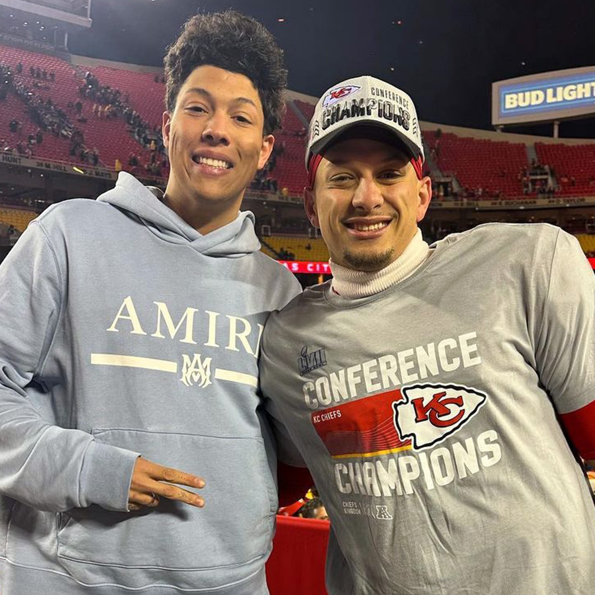 Patrick Mahomes califica de "asunto personal" la detención de su hermano Jackson