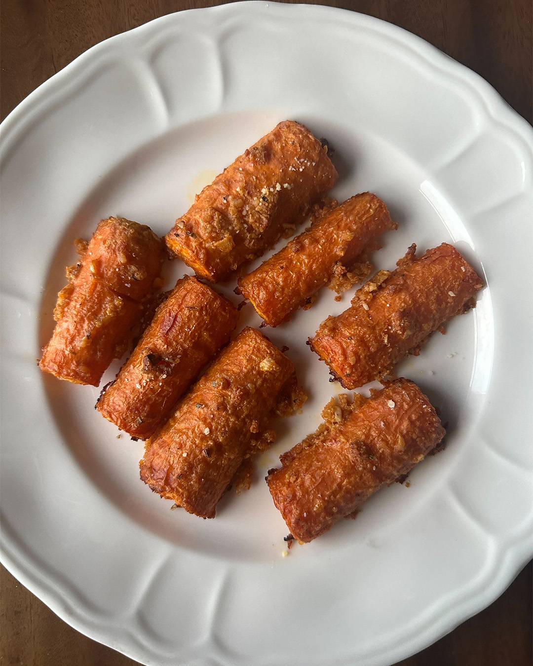 Palitos de zanahoria crujientes con parmesano