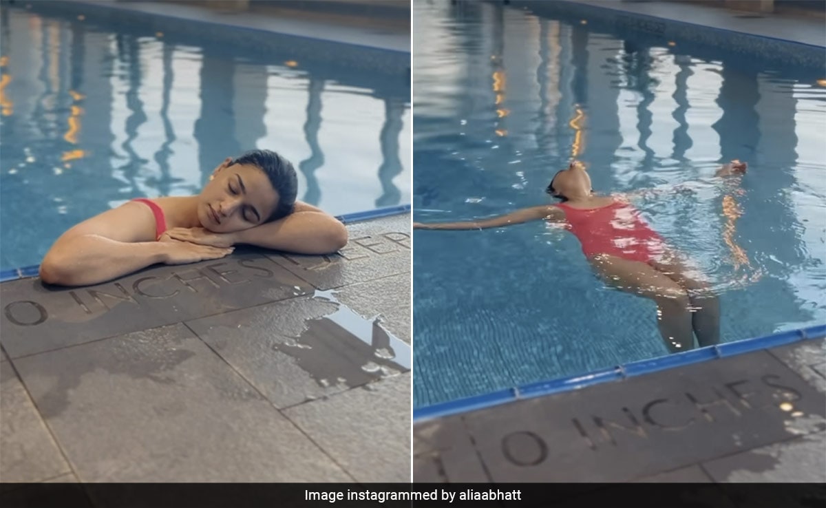 A todos nos vendría bien un día de relax como el de Alia Bhatt en la piscina con un bañador rosa