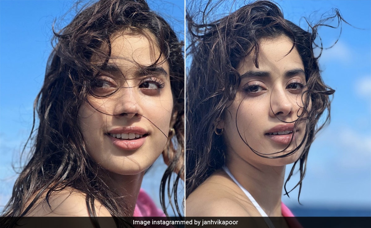 Con labios brillantes y pestañas onduladas, Janhvi Kapoor luce un rostro fresco que encabeza nuestras listas de belleza