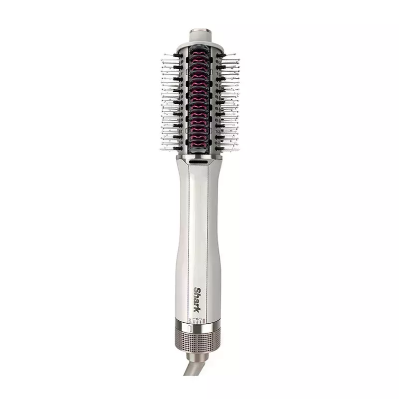 Shark SmoothStyle: A gray hair dryer brush on a white background