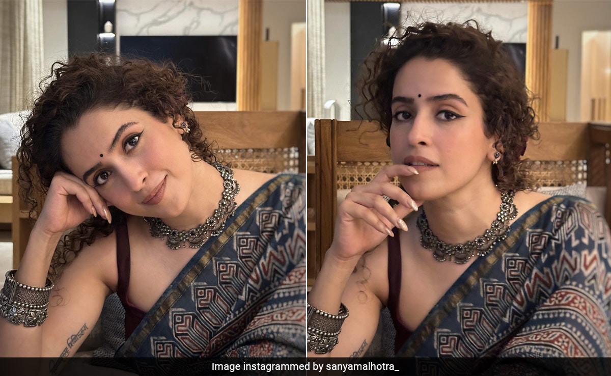 Sanya Malhotra y su delineado alado y pestañas alborotadas le dan un toque boho festivo sin esfuerzo