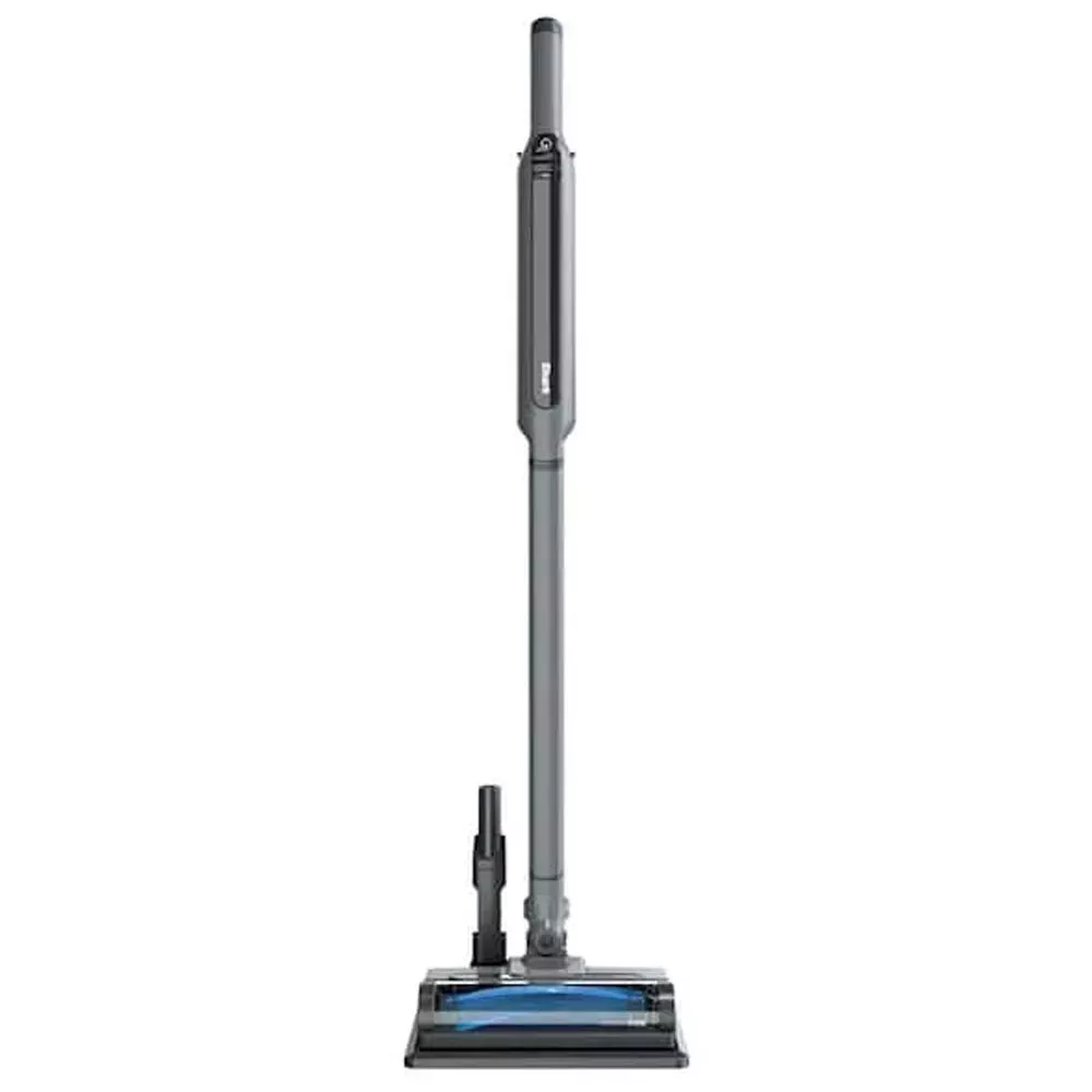 Shark Wandvac blue thin vacuum on white background