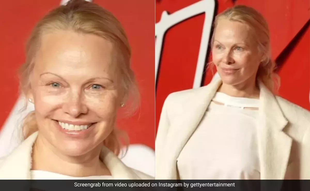 Pamela Anderson vuelve a lucir su look sin maquillaje en una alfombra roja y es impresionante