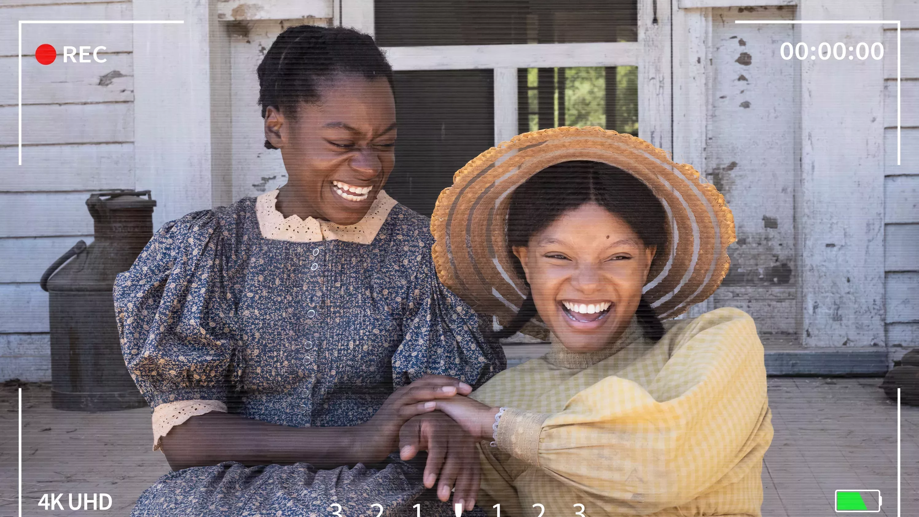 Los mechones de la sirenita Halle Bailey se esconden bajo su peluca en El color púrpura